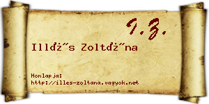 Illés Zoltána névjegykártya
